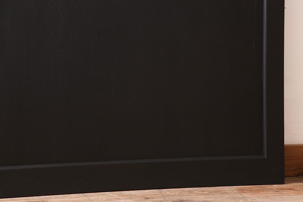 アンティーク　背が高いペイントガラス戸2枚セット