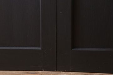 アンティーク　背が高いペイントガラス戸2枚セット
