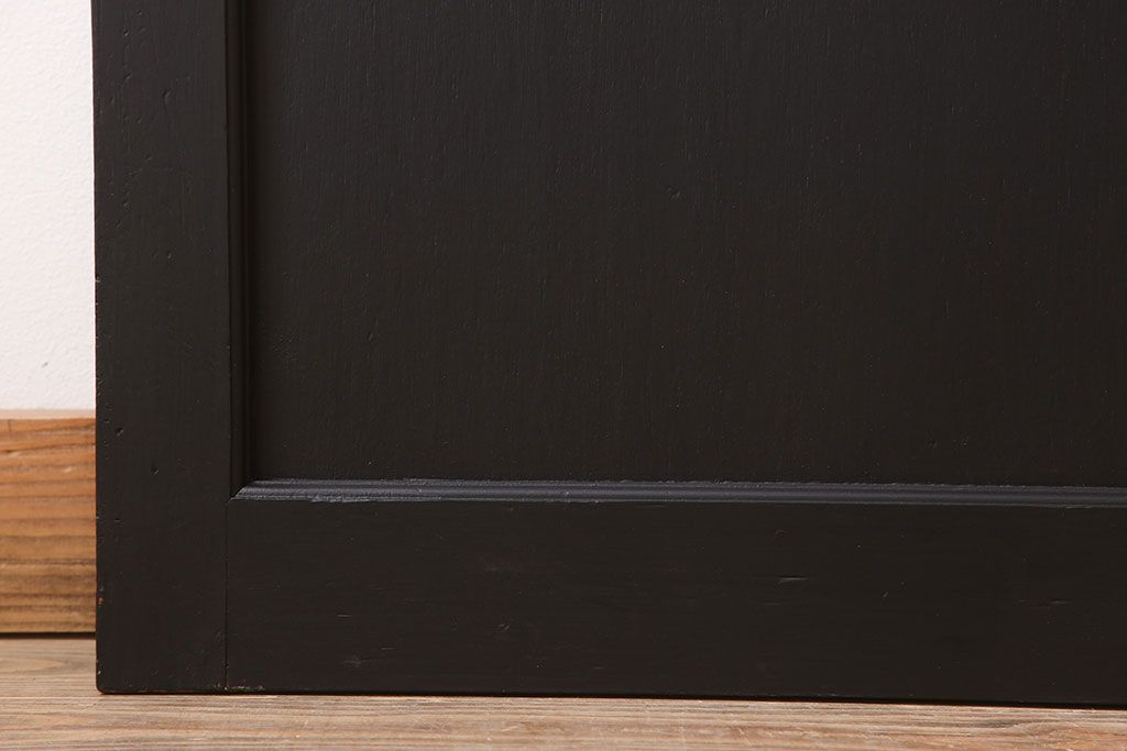 アンティーク　背が高いペイントガラス戸2枚セット