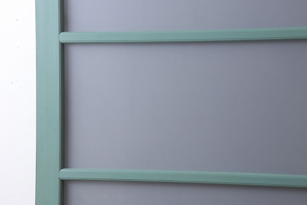 アンティーク　背が高いペイントガラス戸