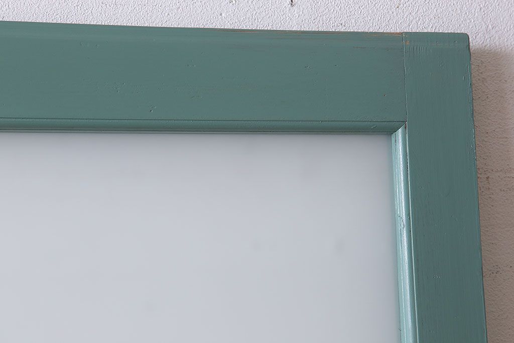 アンティーク　背が高いペイントガラス戸