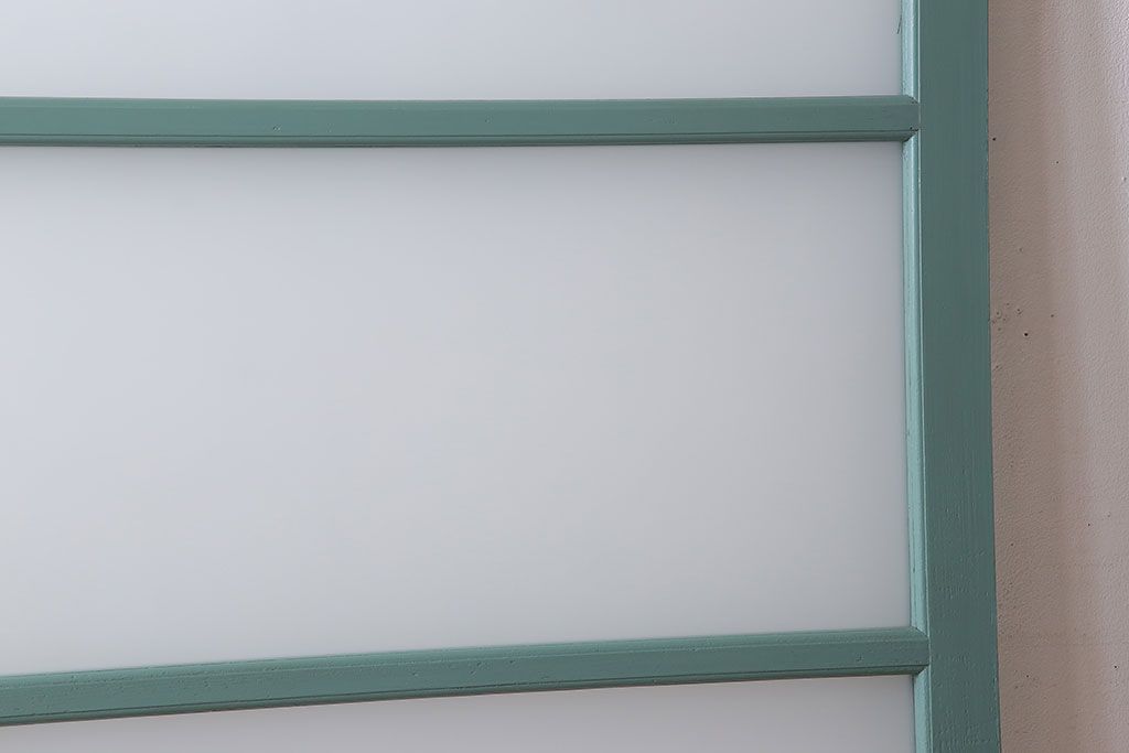 アンティーク　背が高いペイントガラス戸