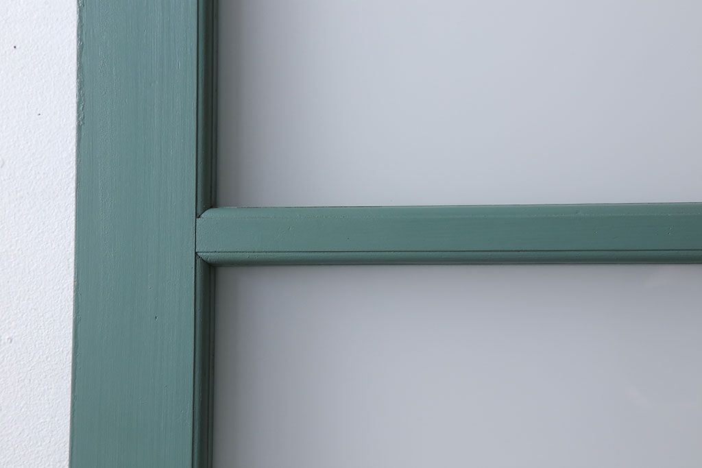 アンティーク　背が高いペイントガラス戸