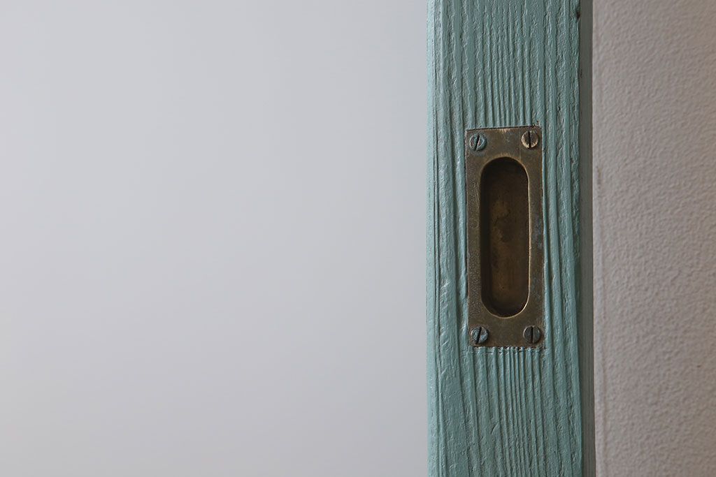 アンティーク　背が高いペイントガラス戸