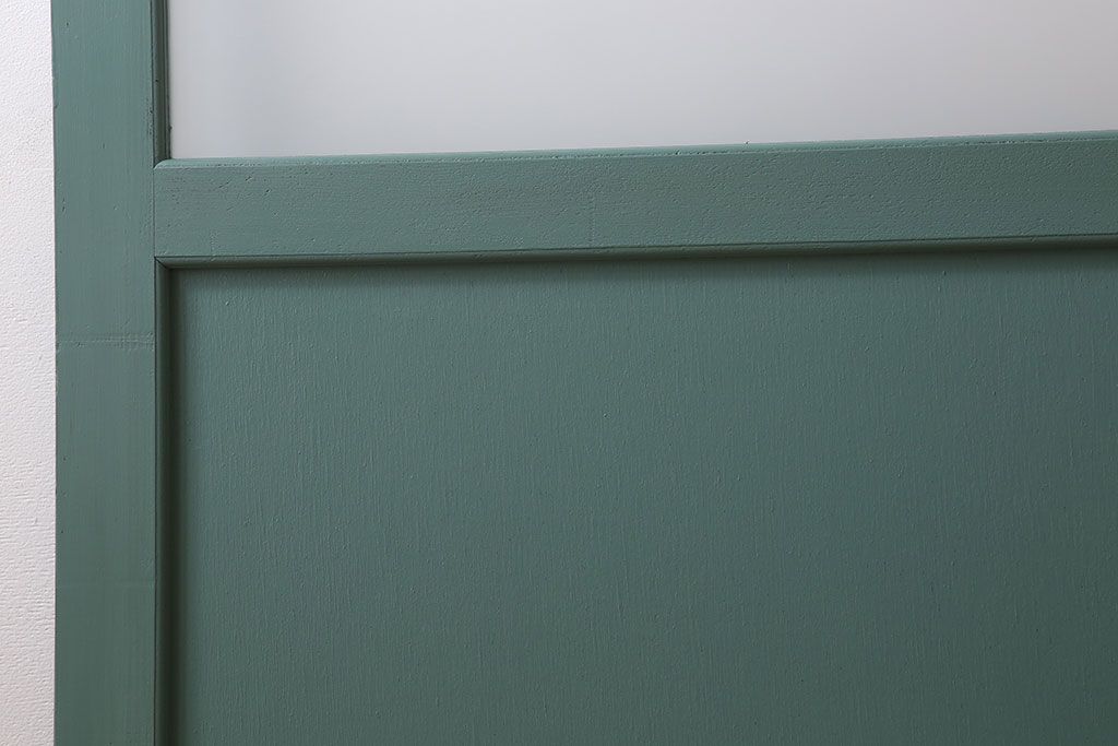 アンティーク　背が高いペイントガラス戸