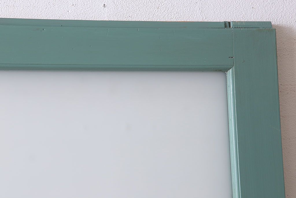 アンティーク　背が高いペイントガラス戸