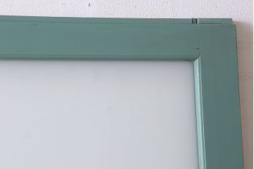 アンティーク　背が高いペイントガラス戸