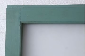 アンティーク　背が高いペイントガラス戸