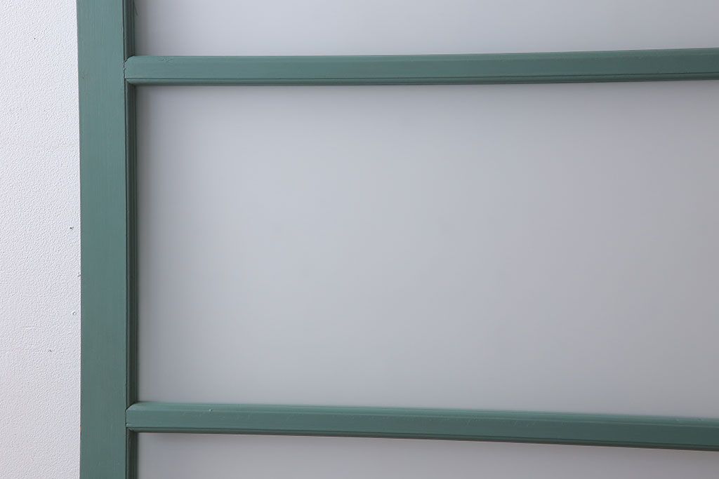 アンティーク　背が高いペイントガラス戸