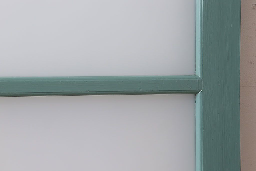 アンティーク　背が高いペイントガラス戸