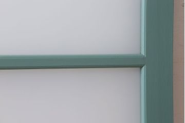 アンティーク　背が高いペイントガラス戸