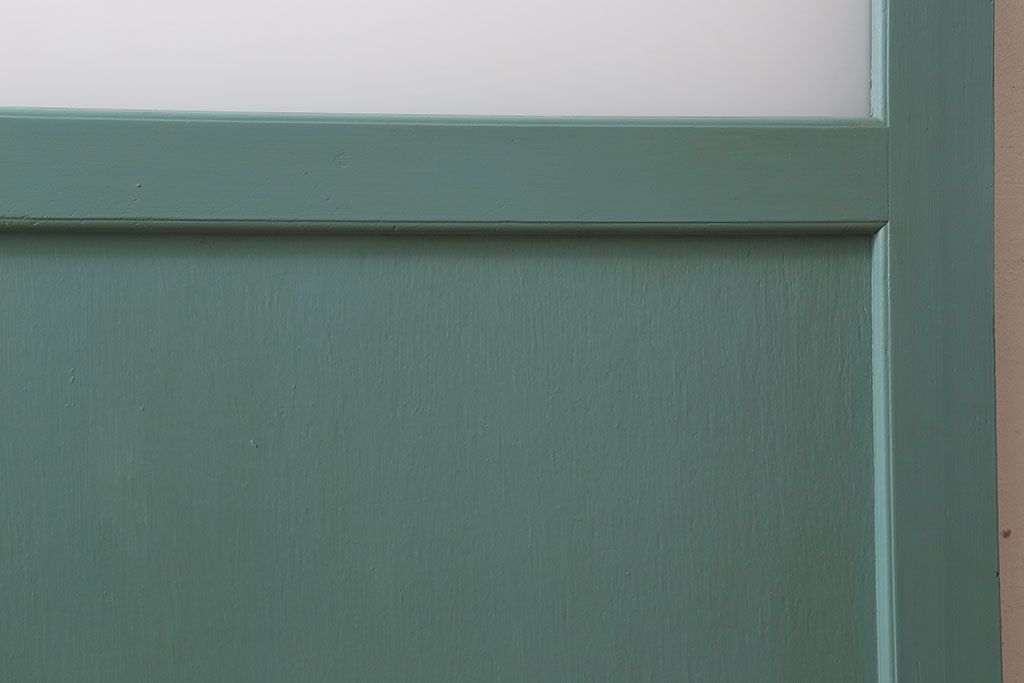 アンティーク　背が高いペイントガラス戸