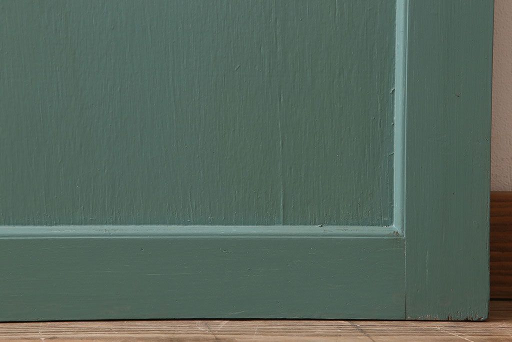 アンティーク　背が高いペイントガラス戸