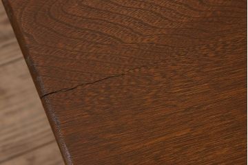 アンティーク家具　アンティーク　天板栓材一枚板　大振りなちゃぶ台(2)