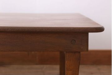 アンティーク家具　アンティーク　天板栓材一枚板　大振りなちゃぶ台(2)