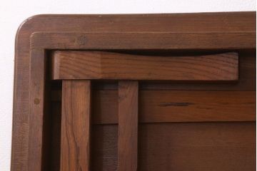 アンティーク家具　アンティーク　天板栓材一枚板　大振りなちゃぶ台(2)