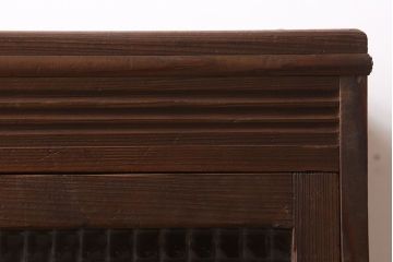 アンティーク家具　大正ロマン　チェッカーガラス入り!小さなアンティーク本箱(本棚)