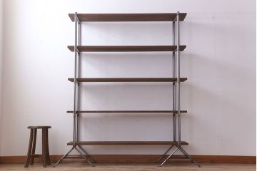 ラフジュオリジナル アイアンの薄型飾り棚【小】(陳列棚・アイアンラック)(3)