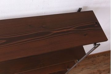 ラフジュオリジナル アイアンの薄型飾り棚【小】(陳列棚・アイアンラック)(3)