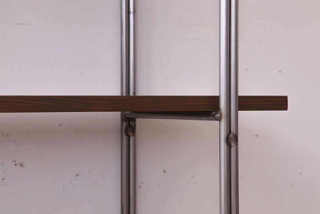 ラフジュオリジナル アイアンの薄型飾り棚【小】(陳列棚・アイアンラック)(3)