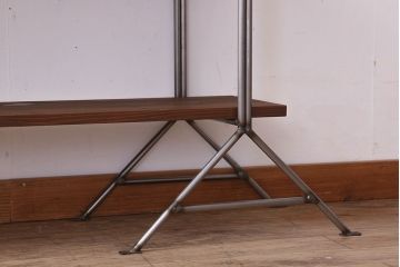 ラフジュオリジナル アイアンの薄型飾り棚【小】(陳列棚・アイアンラック)(3)