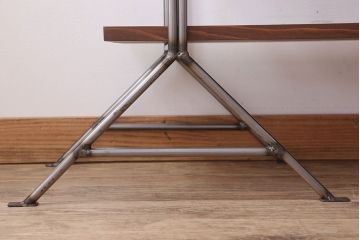 ラフジュオリジナル アイアンの薄型飾り棚【小】(陳列棚・アイアンラック)(3)