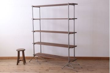 ラフジュオリジナル アイアンの薄型飾り棚【小】(陳列棚・アイアンラック)(3)