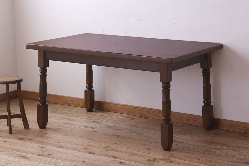 中古　オーク　無垢材　ダイニングテーブル