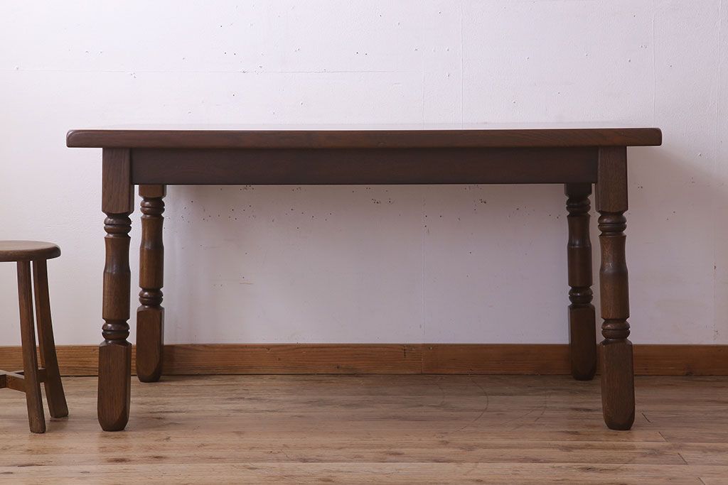 中古　オーク　無垢材　ダイニングテーブル