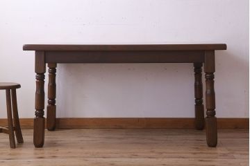 中古　オーク　無垢材　ダイニングテーブル
