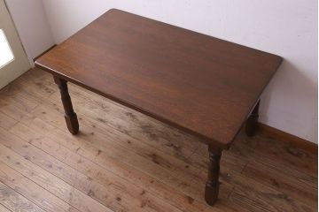 中古　オーク　無垢材　ダイニングテーブル