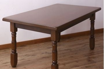 中古　オーク　無垢材　ダイニングテーブル