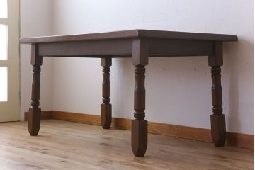 中古　オーク　無垢材　ダイニングテーブル