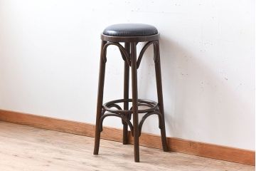 ヴィンテージ家具　イギリスビンテージ　ベントウッドハイスツール(1)