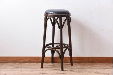 ヴィンテージ家具　イギリスビンテージ　ベントウッドハイスツール(1)