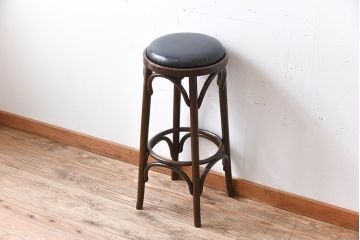 ヴィンテージ家具　イギリスビンテージ　ベントウッドハイスツール(1)