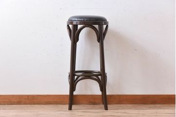 ヴィンテージ家具　イギリスビンテージ　ベントウッドハイスツール(2)