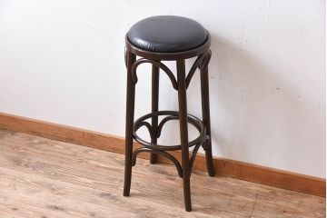 ヴィンテージ家具　イギリスビンテージ　ベントウッドハイスツール(2)