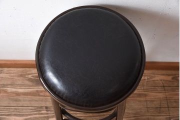 ヴィンテージ家具　イギリスビンテージ　ベントウッドハイスツール(2)