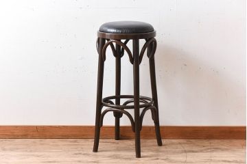 ヴィンテージ家具　イギリスビンテージ　ベントウッドハイスツール(3)