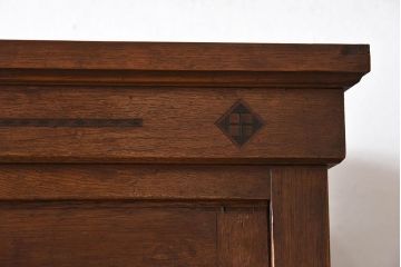 アンティーク家具　大正ロマン　象嵌入り!栓材製重ね収納棚