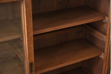 アンティーク家具　大正ロマン　象嵌入り!栓材製重ね収納棚