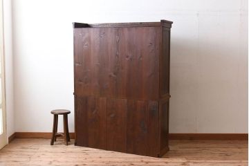 アンティーク家具　大正ロマン　象嵌入り!栓材製重ね収納棚