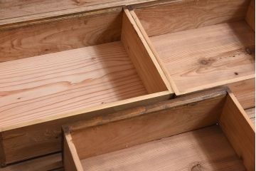 アンティーク家具　大正ロマン　象嵌入り!栓材製重ね収納棚