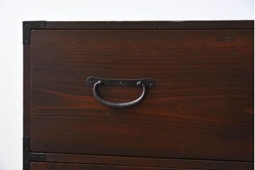 アンティーク家具　前面檜材　シンプルなアンティーク衣装箪笥(チェスト)
