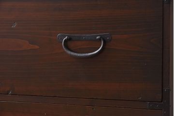 アンティーク家具　前面檜材　シンプルなアンティーク衣装箪笥(チェスト)