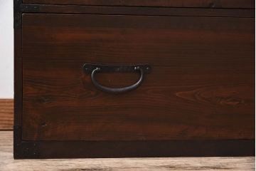 アンティーク家具　前面檜材　シンプルなアンティーク衣装箪笥(チェスト)