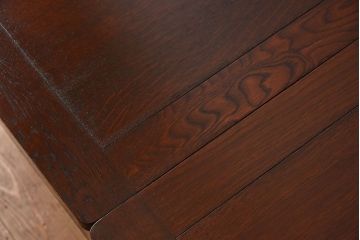 ヴィンテージ家具　イギリスビンテージ　オーク材!ブルボーズレッグのエクステンションダイニングテーブル