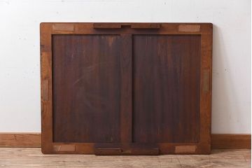 ヴィンテージ家具　イギリスビンテージ　オーク材!ブルボーズレッグのエクステンションダイニングテーブル
