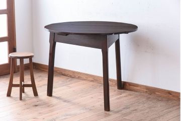 アンティーク家具　栗材!古い木製のラウンドテーブル